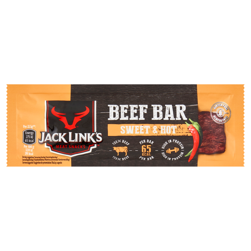 JACK LINK'S Baton proteinowy z wołowiny Sweet & Hot