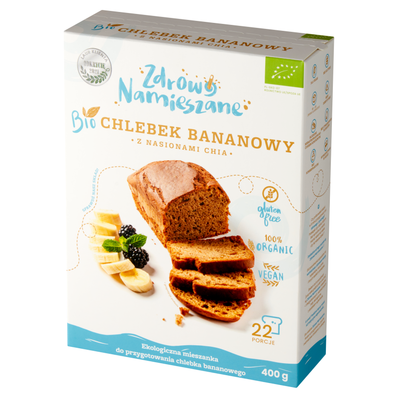 ZDROWO NAMIESZANE Chlebek bananowy z nasionami chia (mieszanka) BIO frisco.pl