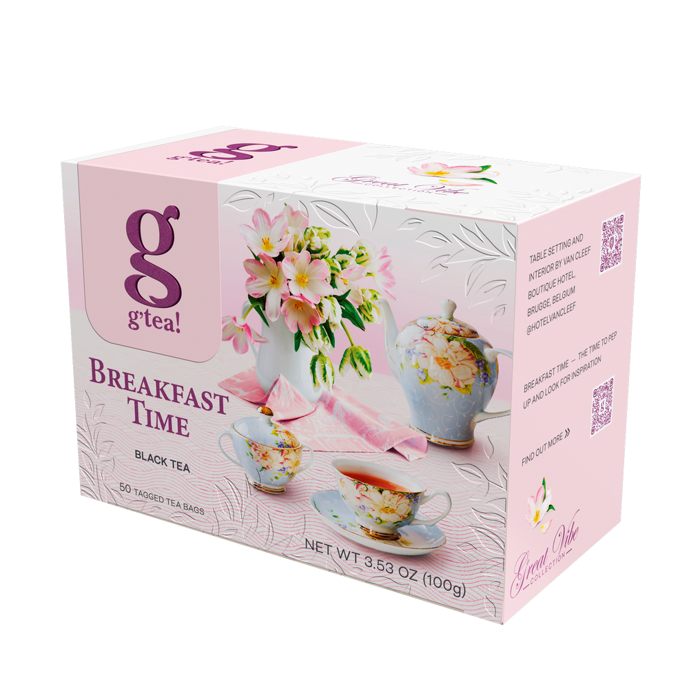 G'TEA! Breakfast Time Czarna herbata 50 torebek z zawieszką