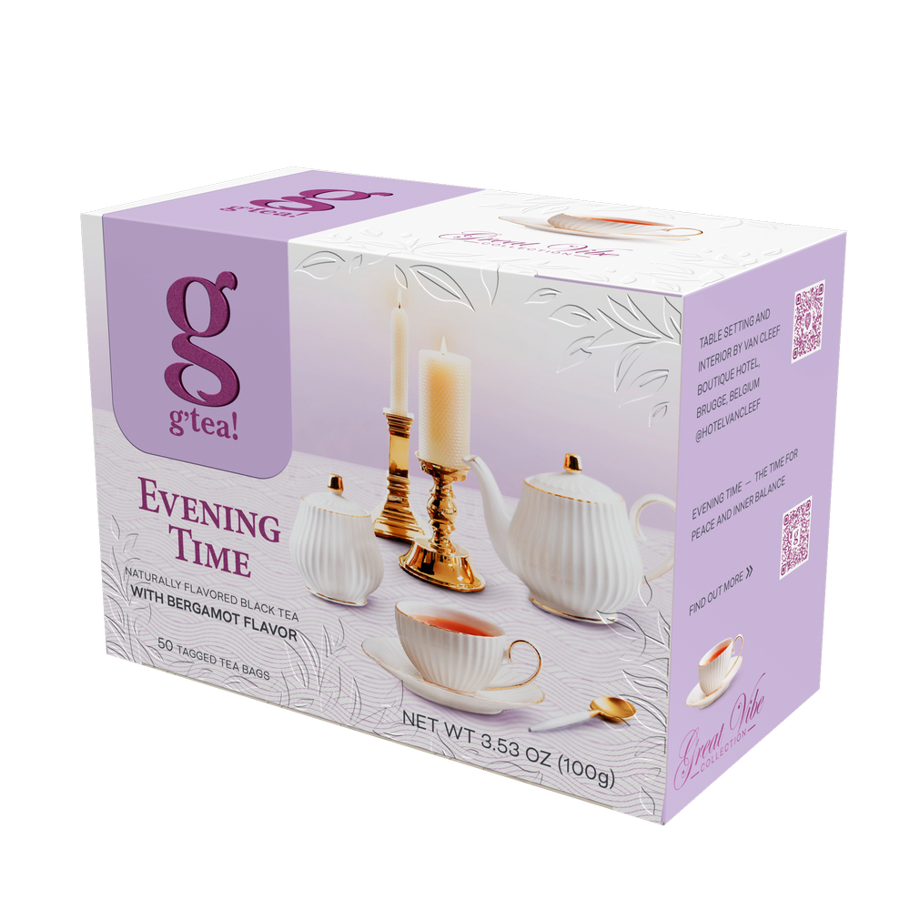 G'TEA! Herbata czarna z aromatem bergamotki 50 torebek z zawieszką