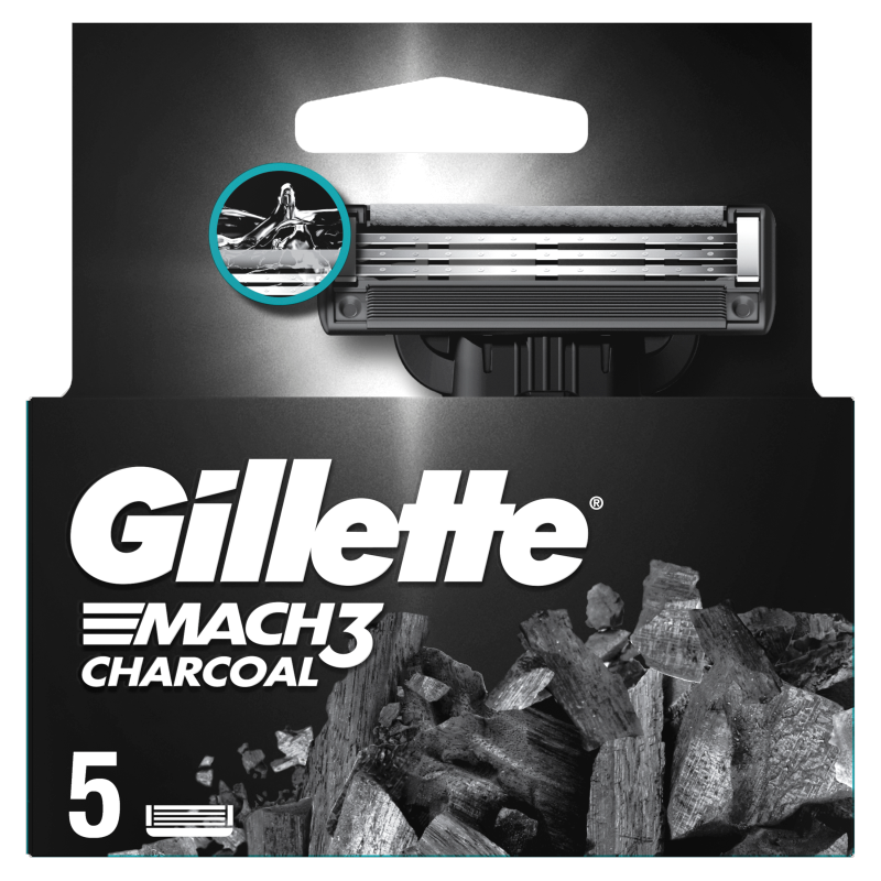 GILLETTE Mach3 Charcoal Ostrza wymienne do maszynki dla mężczyzn frisco.pl
