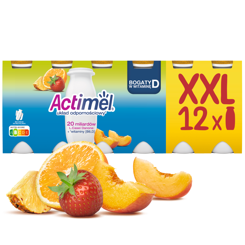 Actimel multifruits, Danone (10 x 100 g)