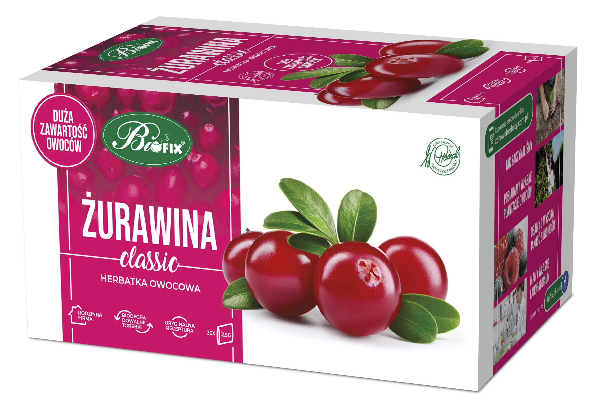 BIFIX Classic Herbatka owocowa Żurawina 25 torebek ex.