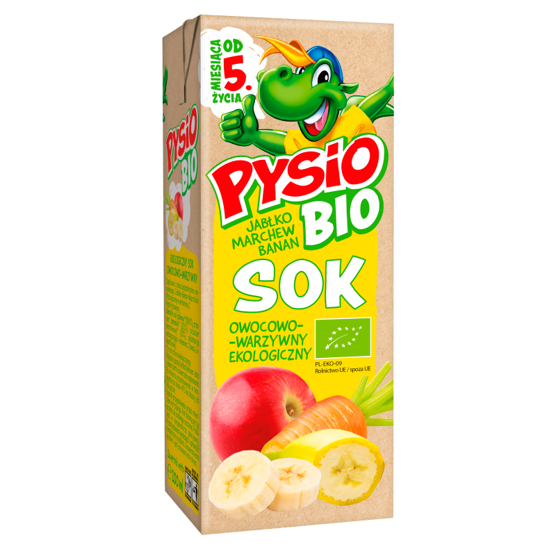 PYSIO BIO Sok jabłko - banan- marchew 100% BIO