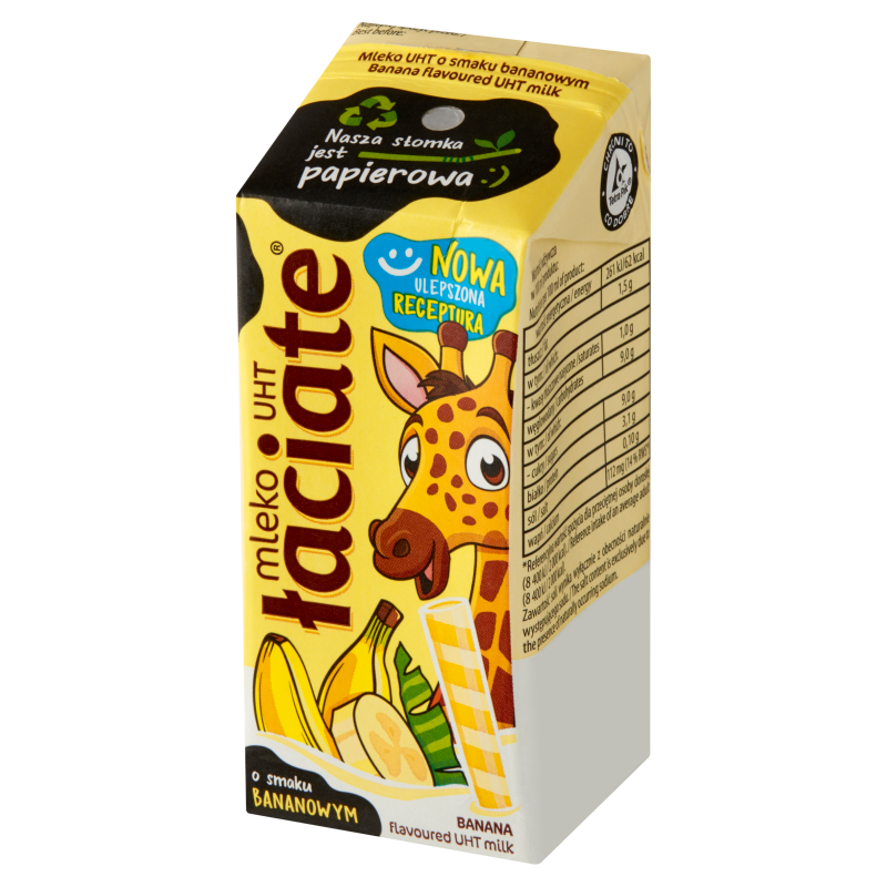 ŁACIATE Mleko UHT o smaku bananowym
