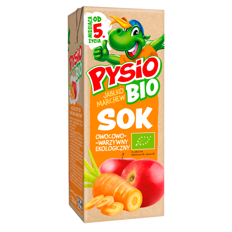 PYSIO BIO Sok jabłko - marchew 100% BIO