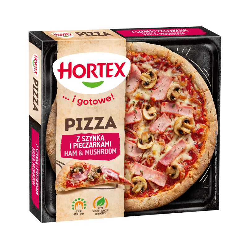 HORTEX Pizza z szynką i pieczarkami