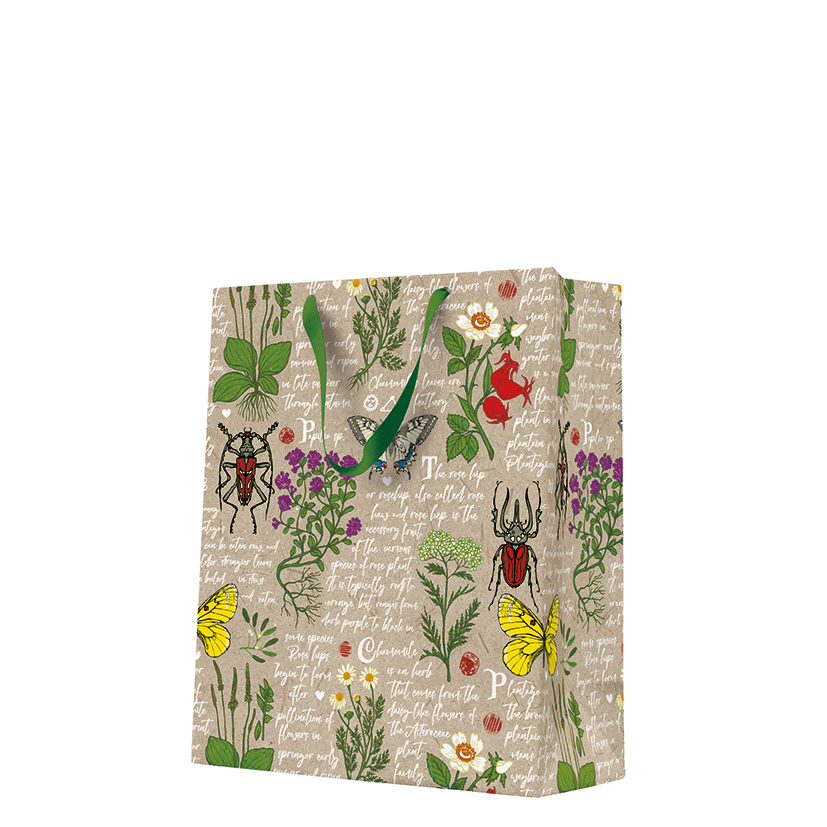 PAW DECOR COLLECTION Duża torba prezentowa Wild Flowers 33,5x26,5x13 cm