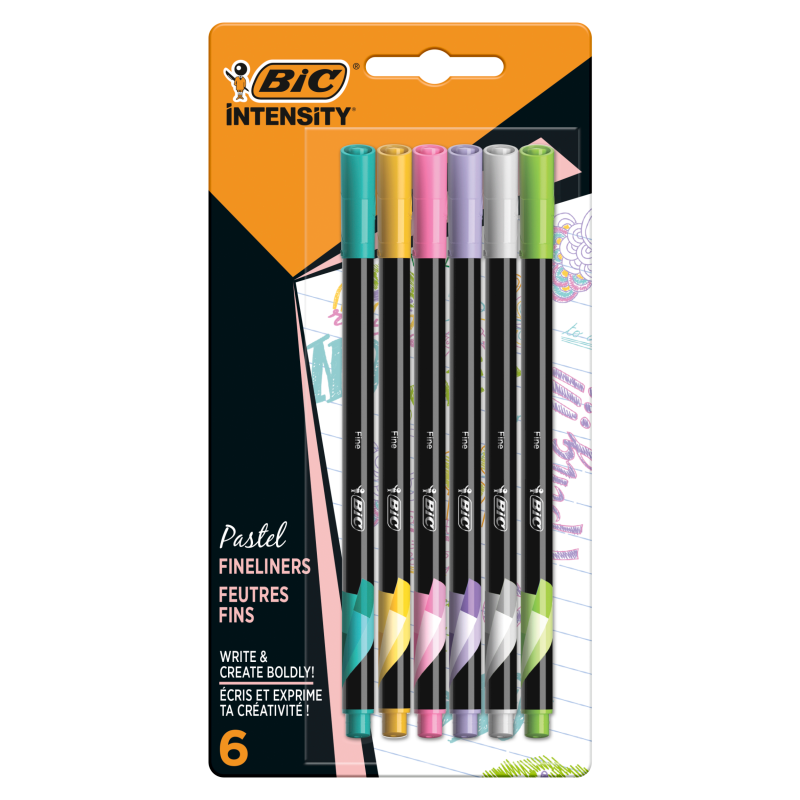 BIC Intensity Fine Cienkopisy mix Pastel Blister 6szt. frisco.pl