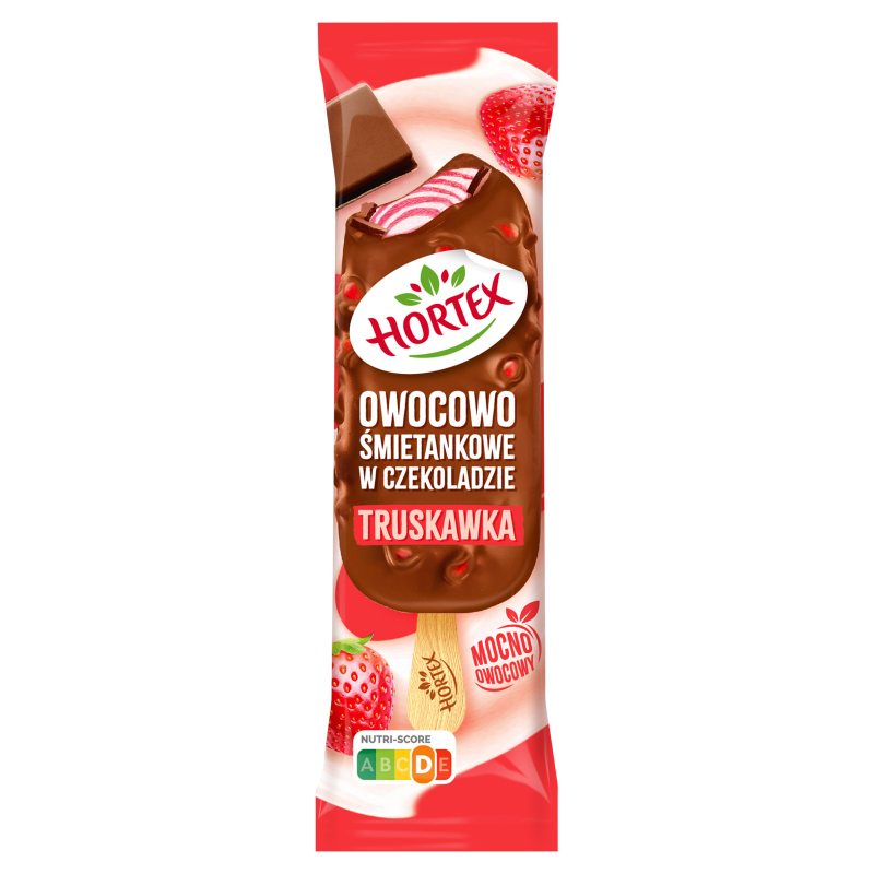 HORTEX Lody owocowo śmietankowe Truskawka w mlecznej czekoladzie frisco.pl