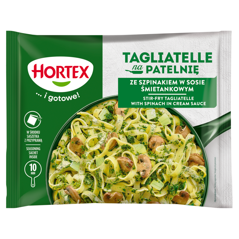 HORTEX Makaron na patelnię z sosem szpinakowym mrożony frisco.pl
