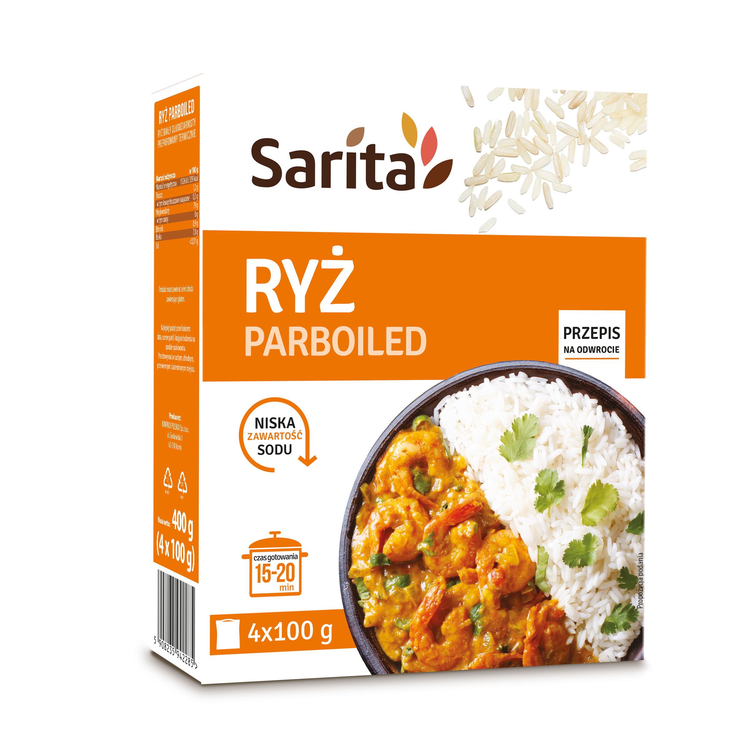 SARITA Ryż biały parboiled (4x100g)