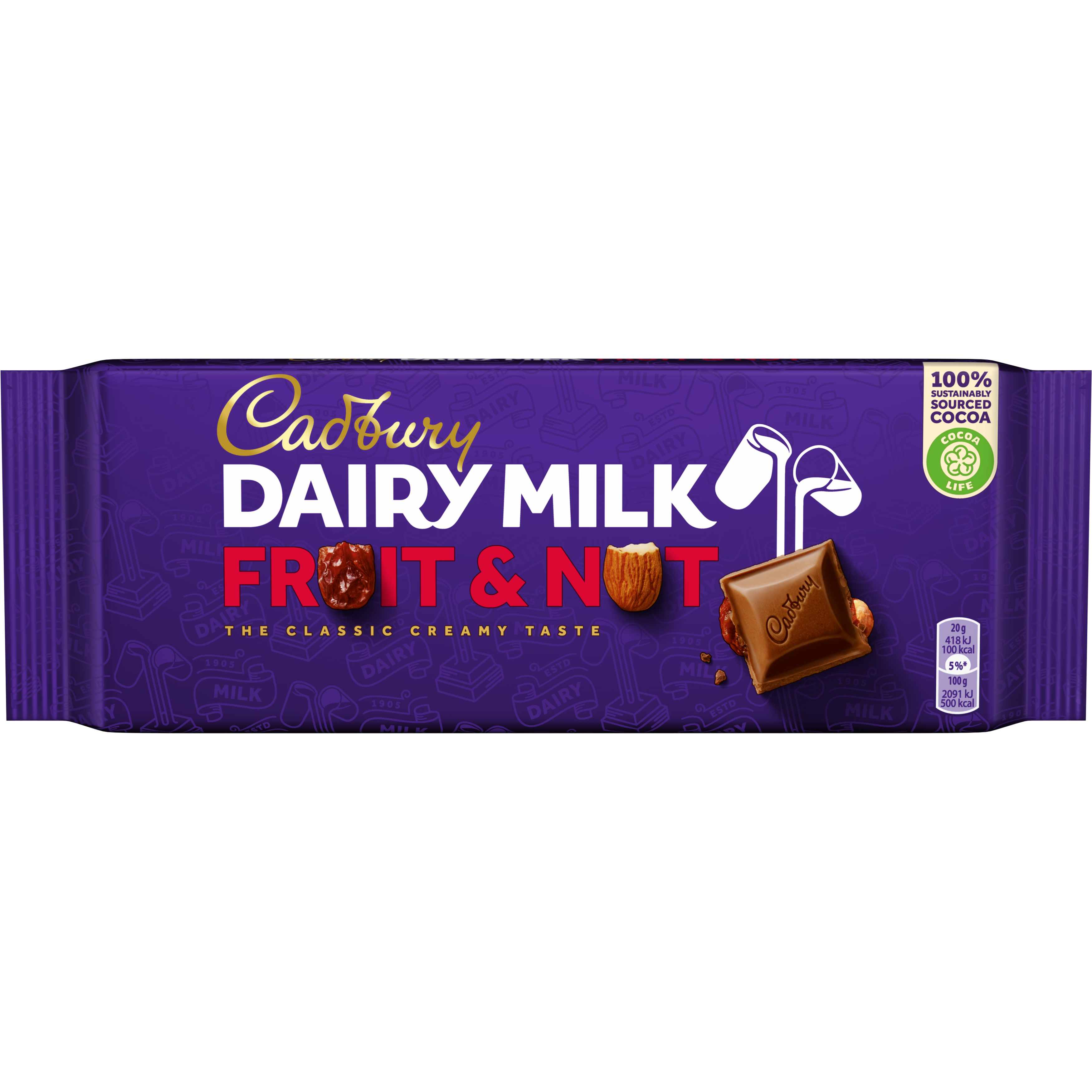 CADBURY Czekolada mleczna z orzechami i owocami