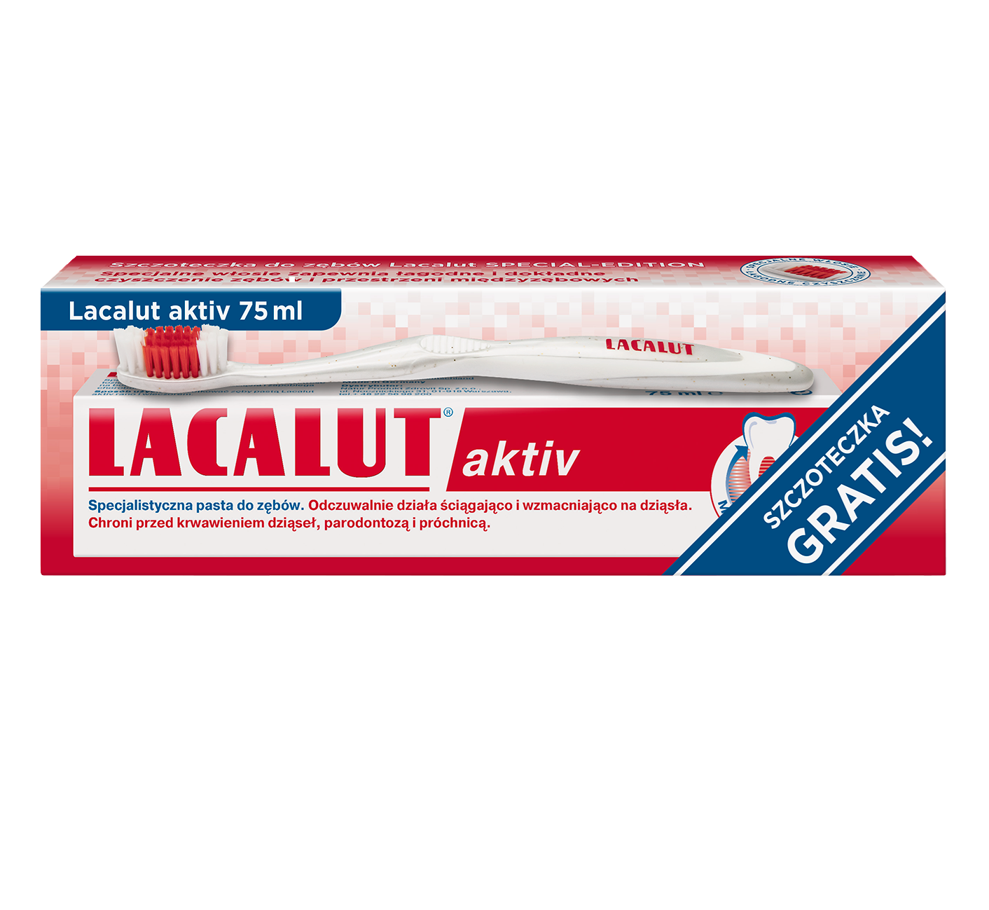 LACALUT Aktiv Pasta do zębów + szczoteczka do zębów GRATIS
