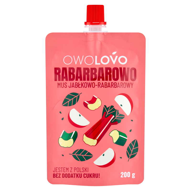 OWOLOVO Mus jabłkowo-rabarbarowy
