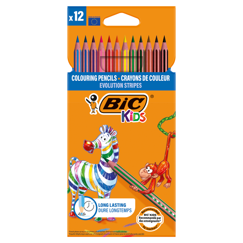 BIC Kids Kredki ołówkowe pudełko 12 kolorów