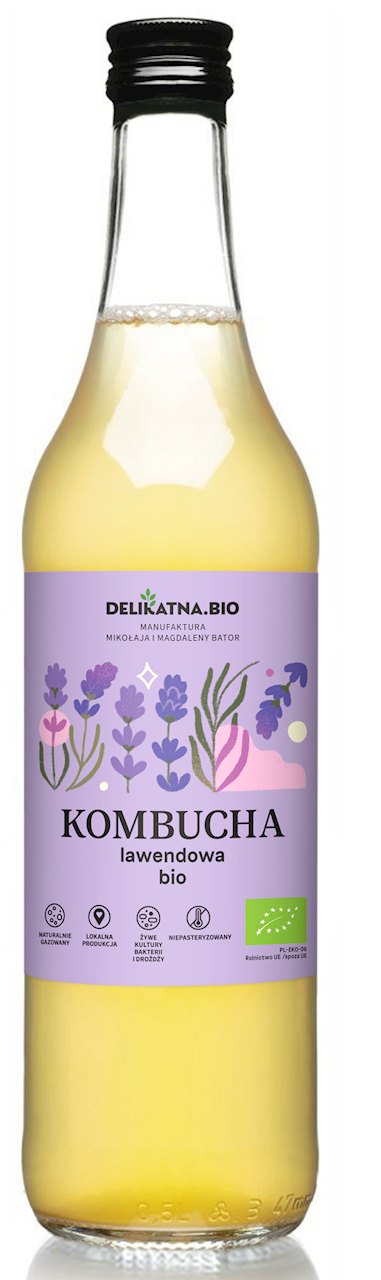 DELIKATNA Kombucha ekologiczna lawendowa BIO