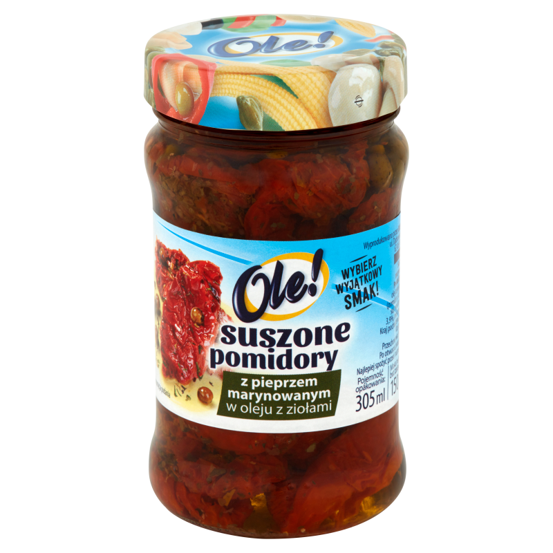 OLE! Pomidory suszone z pieprzem marynowanym z ziołami (w oleju) frisco.pl