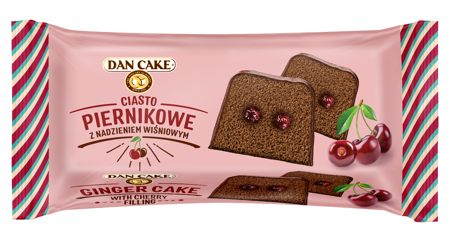 DAN CAKE Ciasto piernikowe z nadzieniem wiśniowym