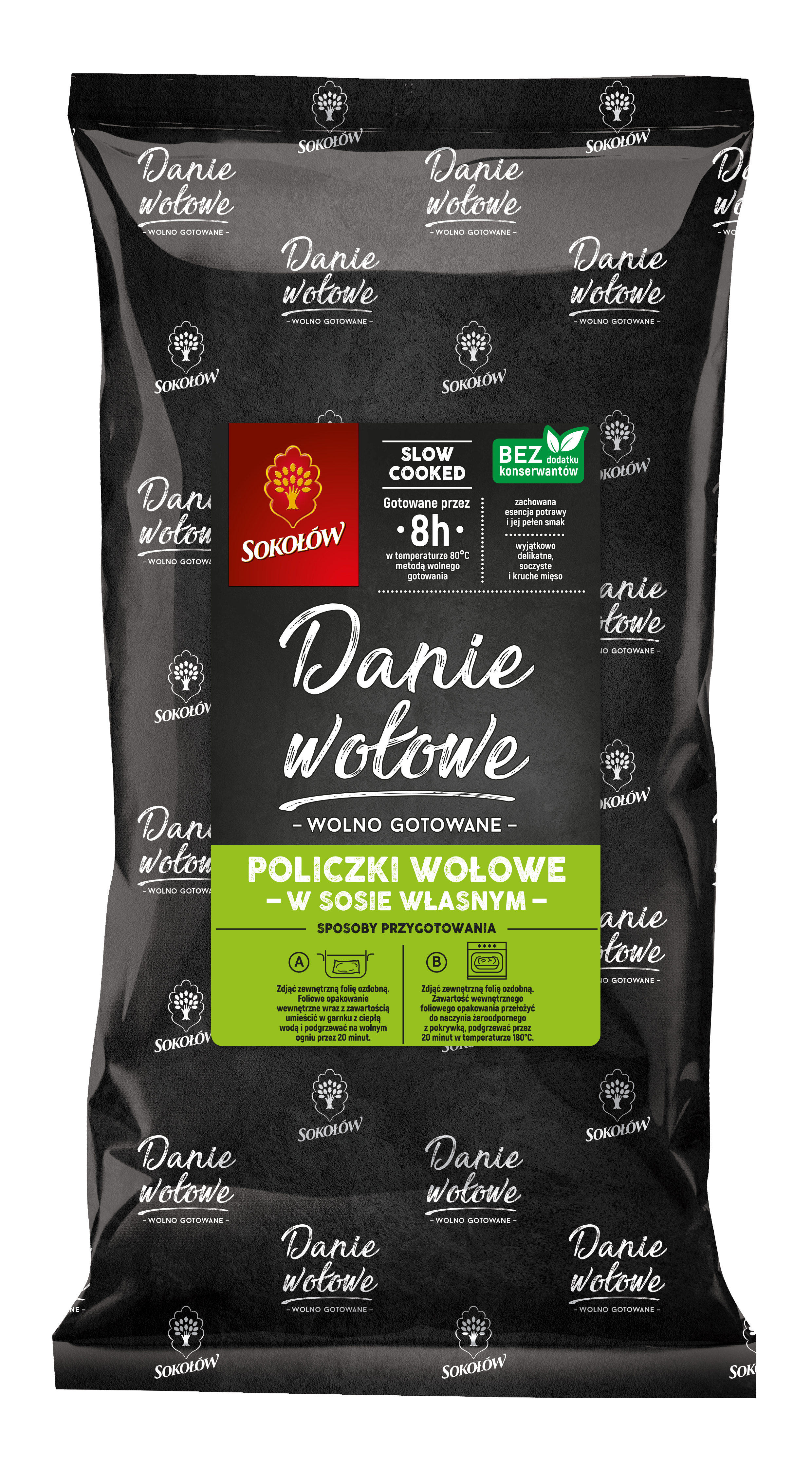 SOKOŁÓW Policzki wołowe wolno gotowane (480g-720g)