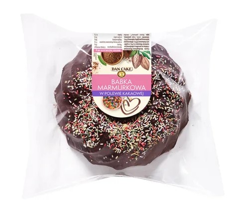 DAN CAKE Babka marmurkowa w polewie kakaowej