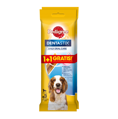 PEDIGREE DentaStix Średnie Rasy Przysmak dla psów 1 + 1 GRATIS