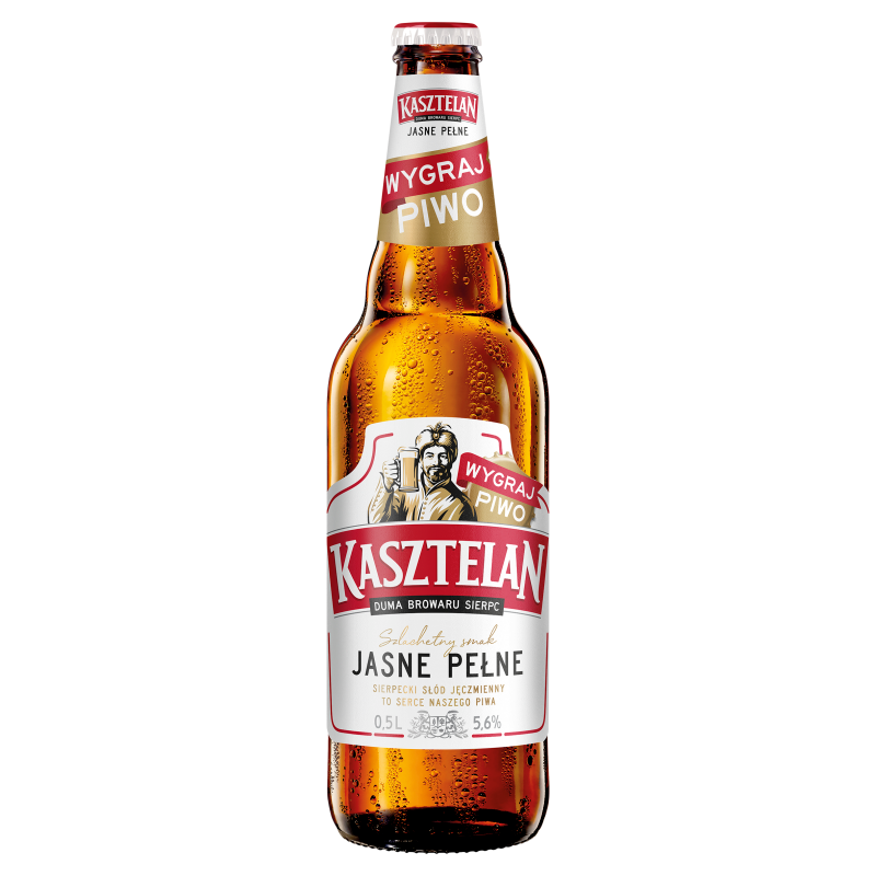 KASZTELAN Jasne Pełne Piwo (cena zawiera 1 zł kaucji za butelkę)