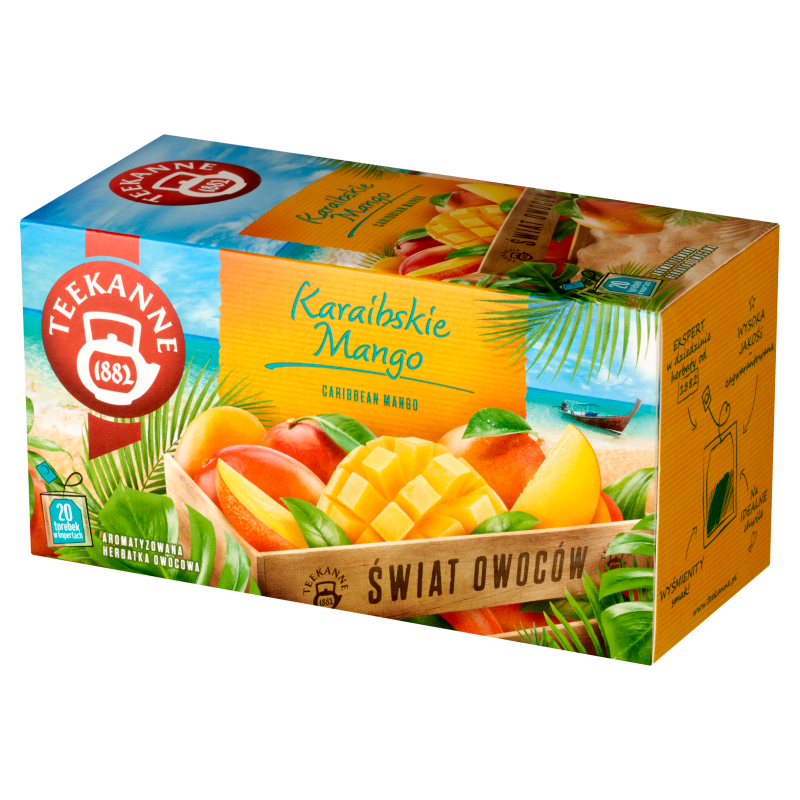 TEEKANNE World of Fruits Caribbean Mango Herbata owocowa o smaku mango 20 torebek (saszetki) frisco.pl