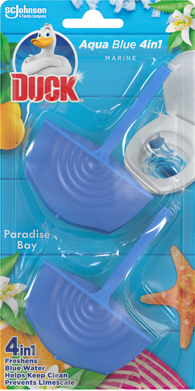 DUCK Aqua Blue 4in1 Zawieszka do WC Paradise Bay