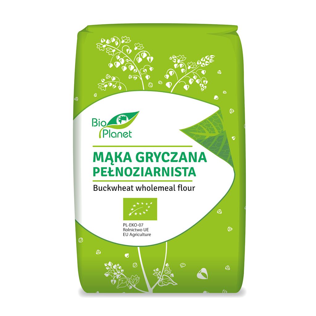 BIO PLANET Mąka gryczana pełnoziarnista BIO