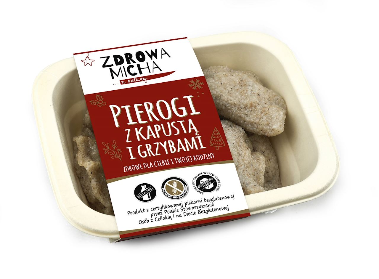 ZDROWA MICHA Bezglutenowe pierogi z kapustą i grzybami