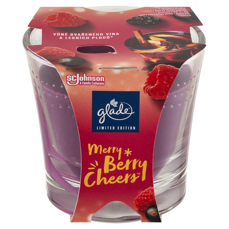 GLADE Świeca zapachowa Merry Berry Cheers