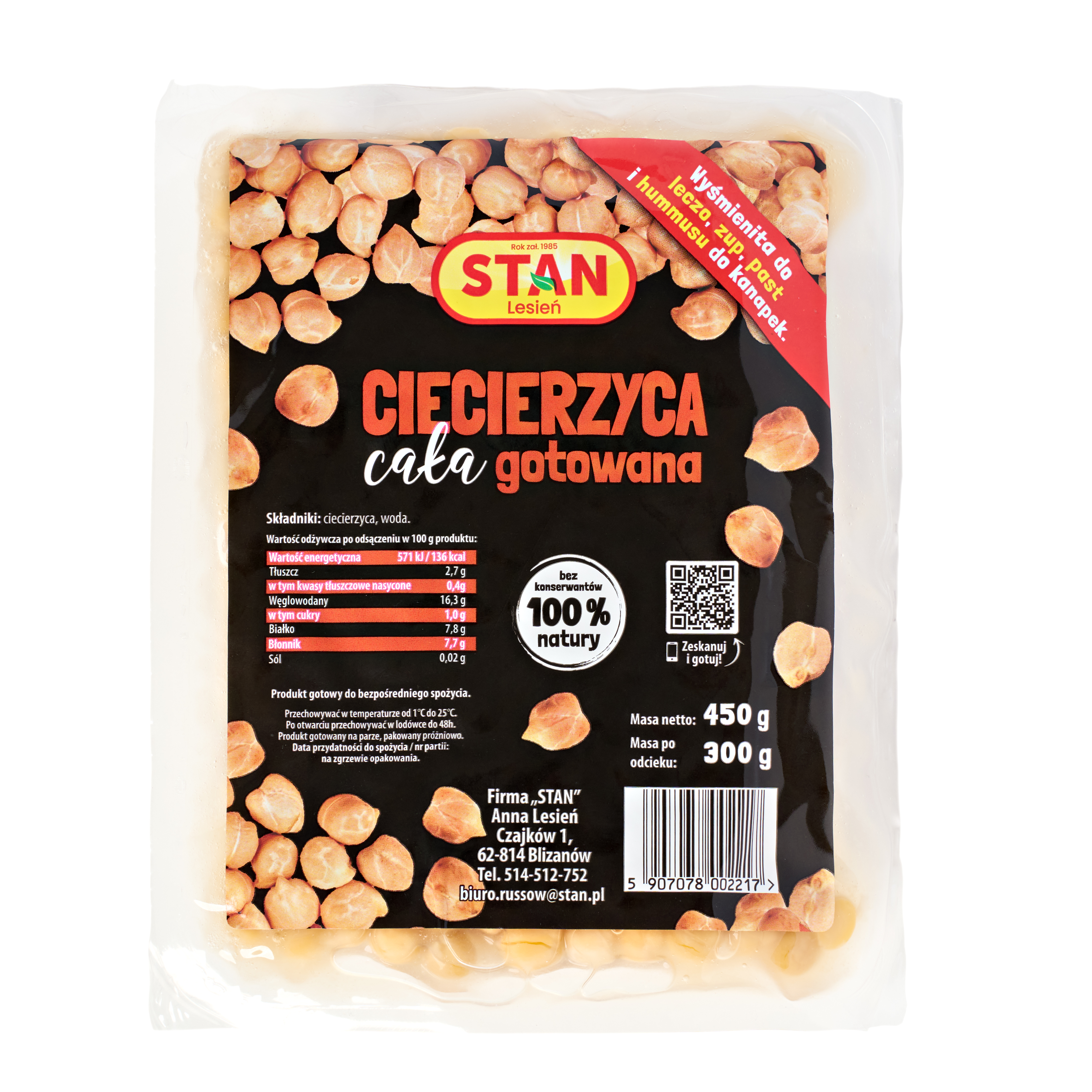 STAN Ciecierzyca gotowana cała