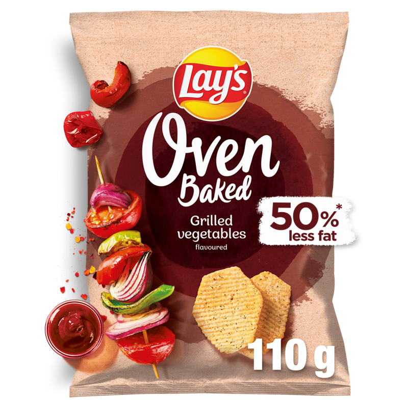 LAY'S Oven Baked Pieczone formowane chipsy ziemniaczane o smaku grillowanych warzyw