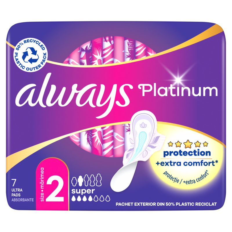 ALWAYS PLATINUM Ultra Long Plus Podpaski ze skrzydełkami x 7