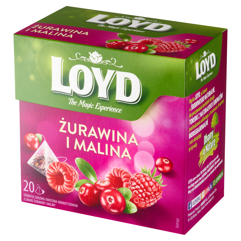 LOYD TEA Herbata Żurawina i Malina 20 torebek ex.