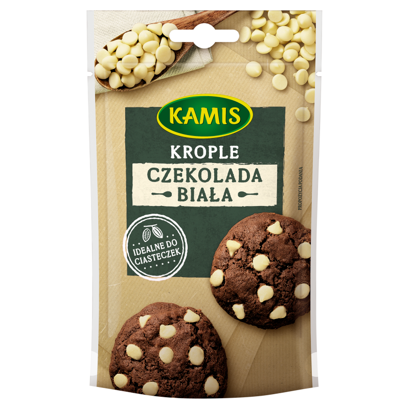KAMIS Krople z czekolady białej (dekoracyjne)