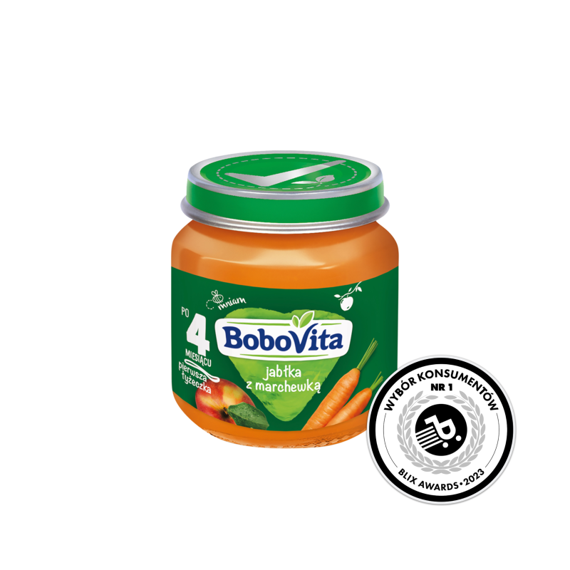 BOBOVITA Deserek Jabłka ze słodką marchewką - po 4 miesiącu frisco.pl