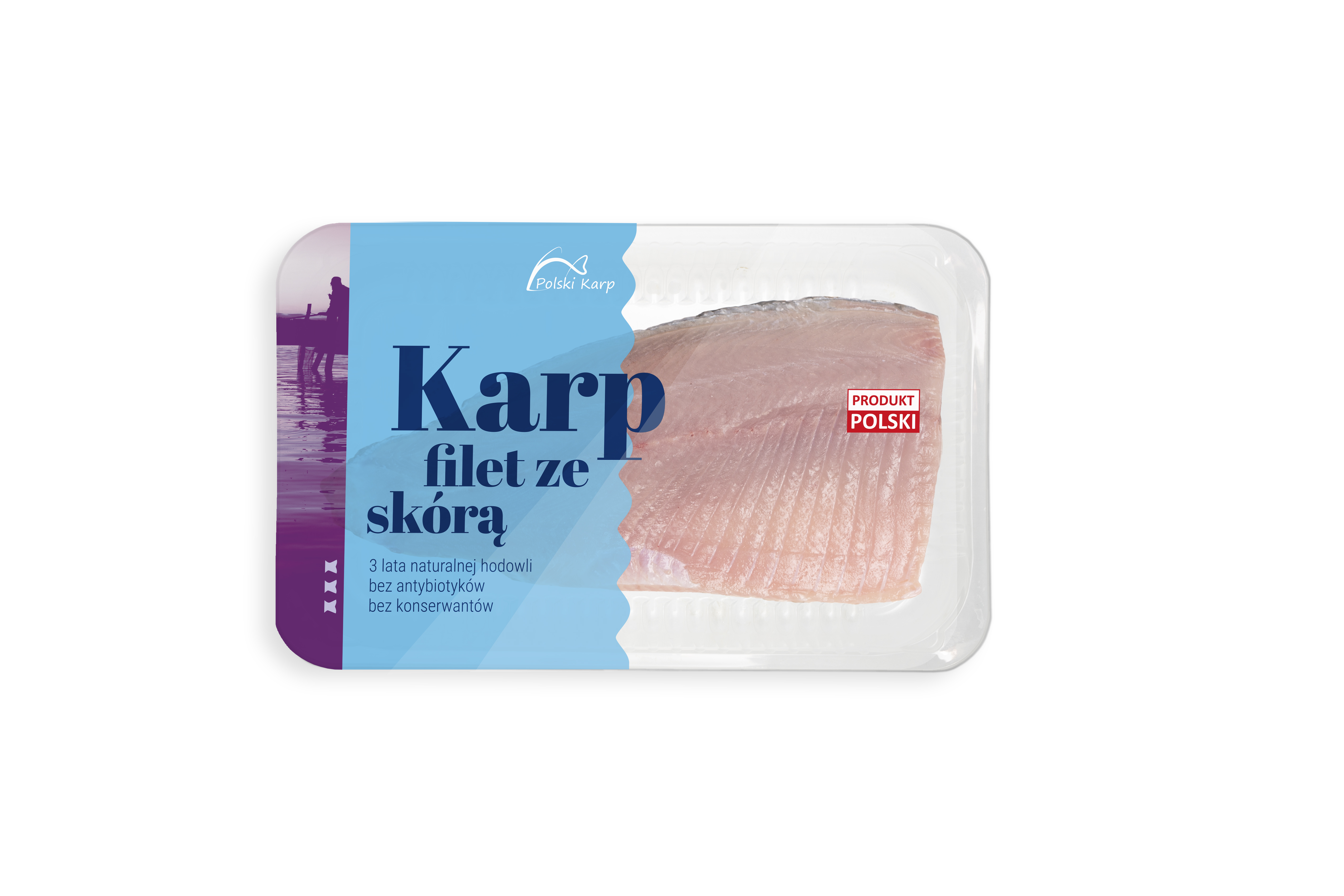 POLSKI KARP Karp filet ze skórą - świeży (400g - 600g)