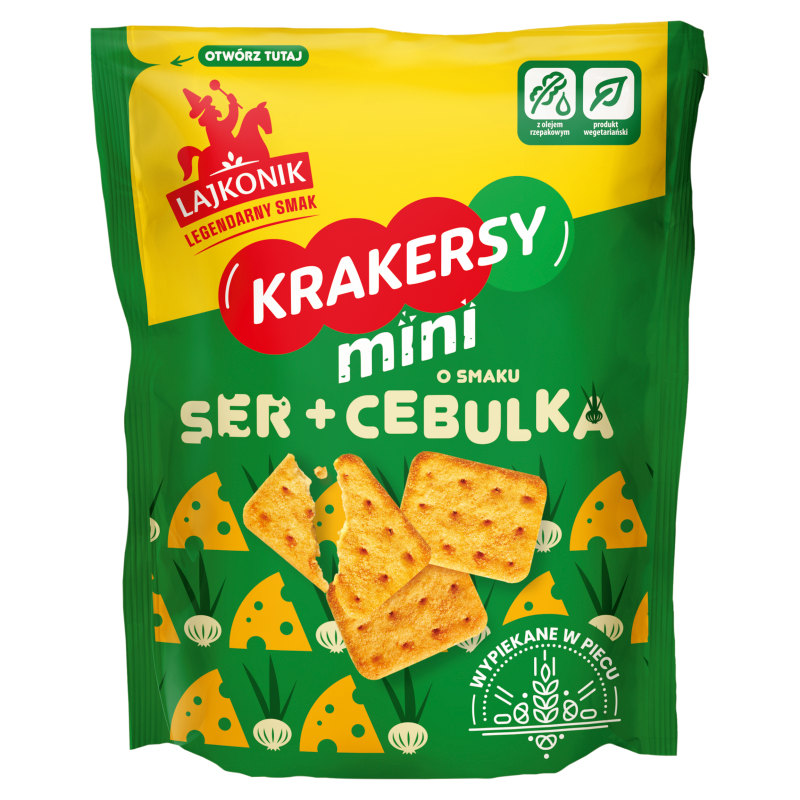 LAJKONIK Krakersy Mini Ser i Cebula frisco.pl