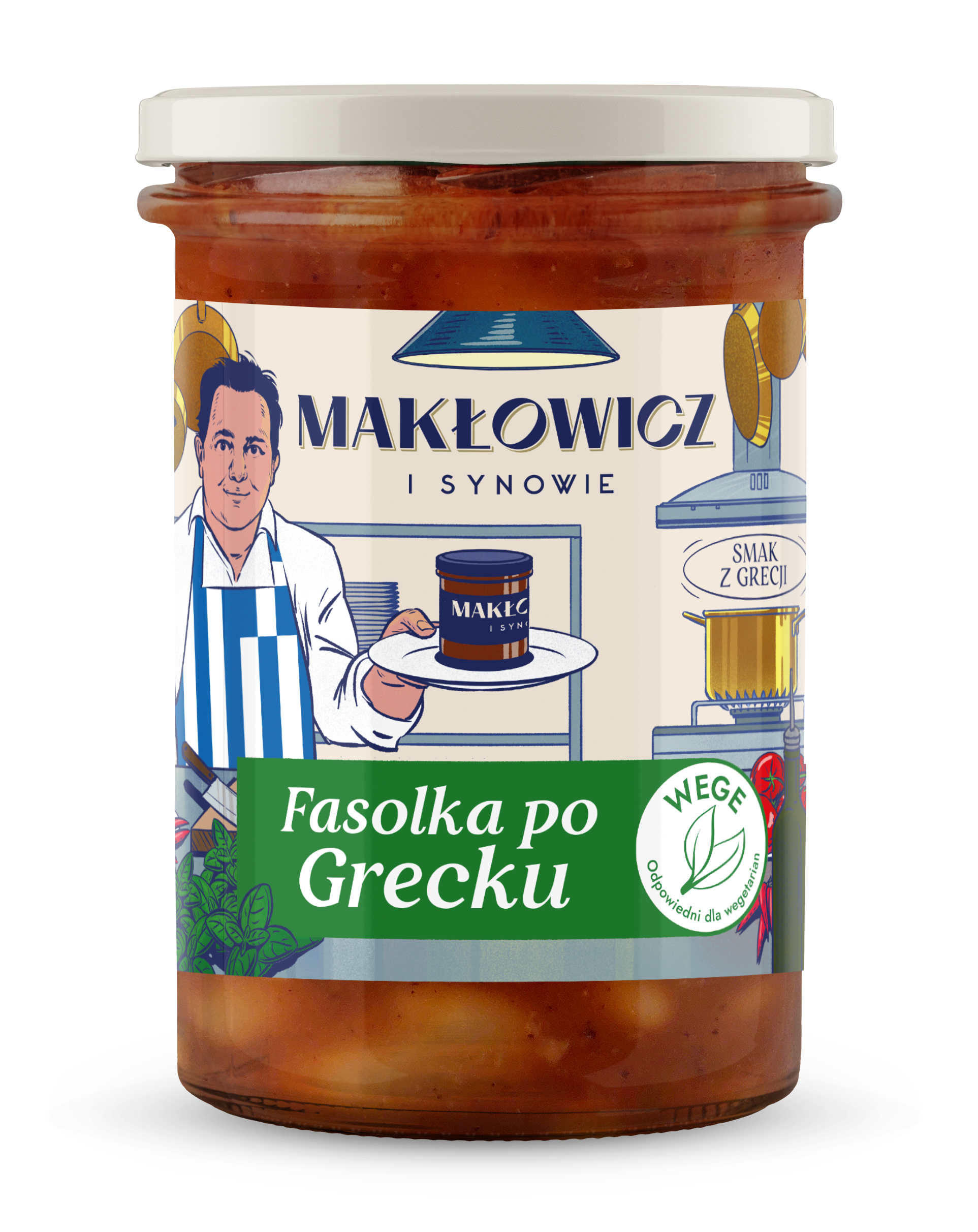 MAKŁOWICZ I SYNOWIE Fasolka po grecku WEGE (smak z Grecji)