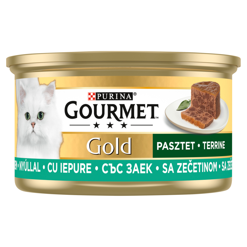 GOURMET Gold Pokarm dla kotów - kawałki królika w pasztecie (puszka) frisco.pl