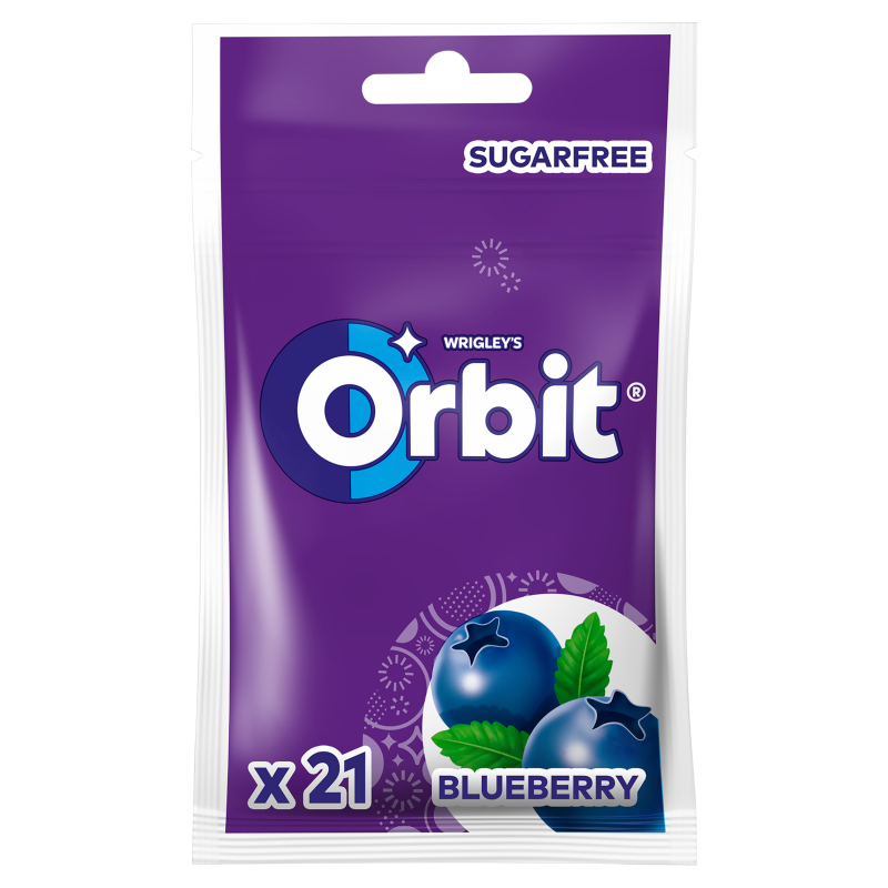 ORBIT Blueberry Jagodowa guma do żucia bez cukru 21 drażetek frisco.pl