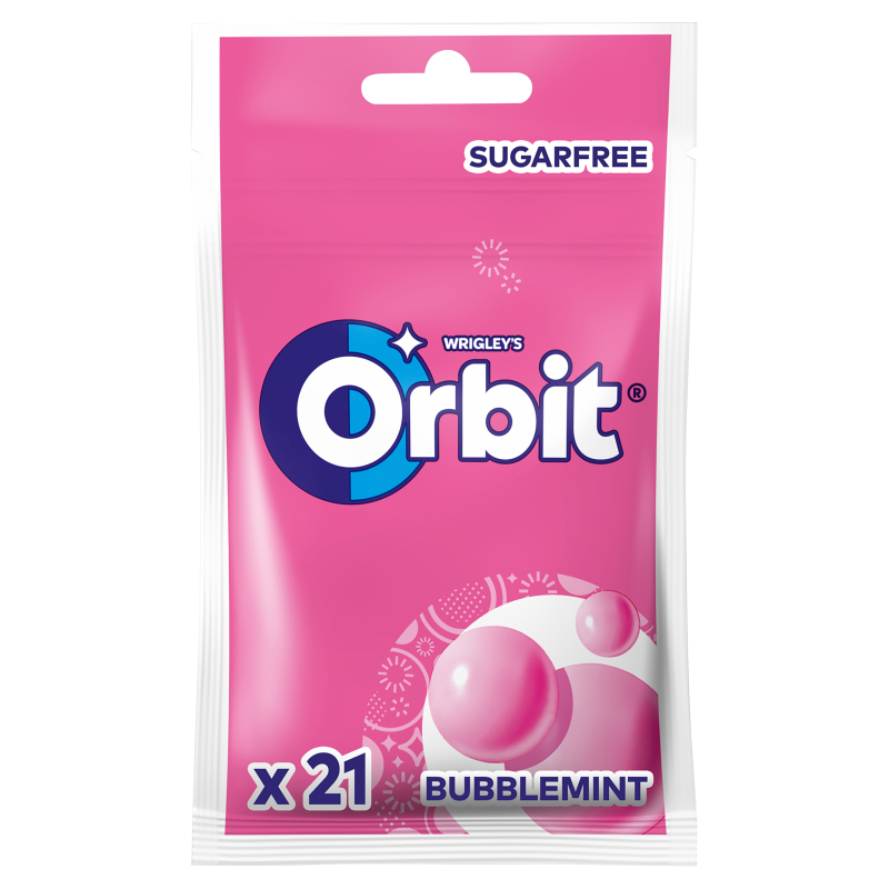 ORBIT Bubblemint Bubblemint guma do żucia bez cukru 21 drażetek frisco.pl