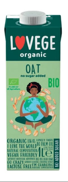 LOVEGE Organic Napój owsiany bez cukru BIO