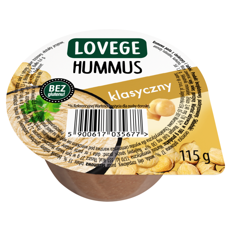 LOVEGE Hummus klasyczny bezglutenowy