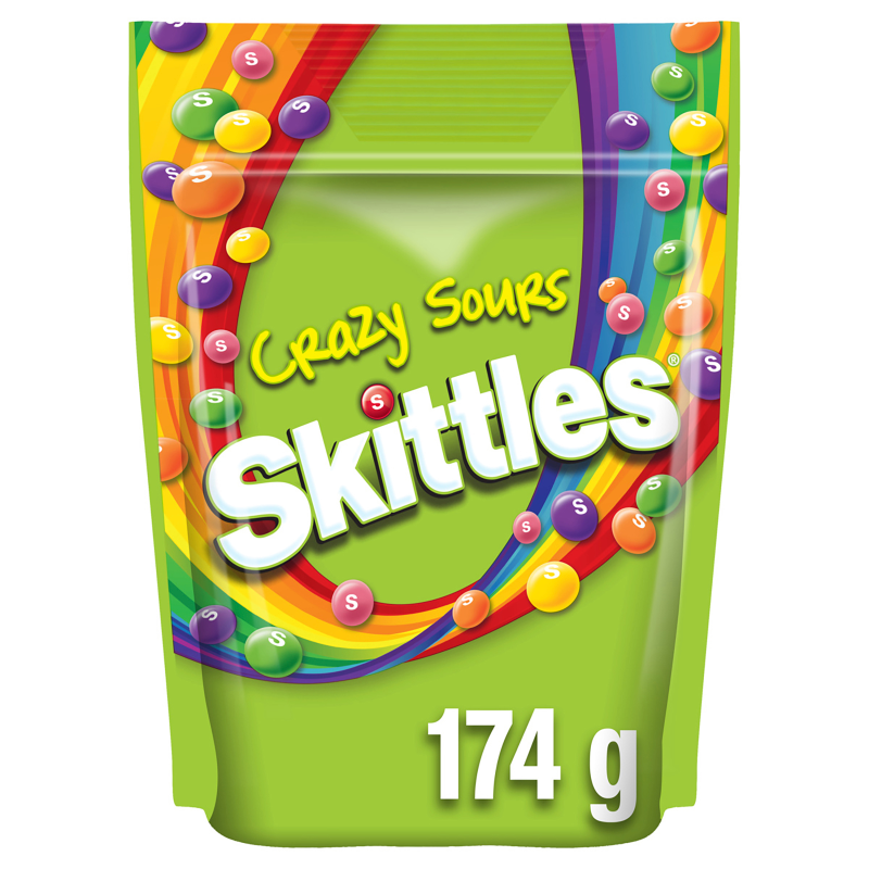 SKITTLES Crazy Sours Cukierki do żucia owocowe lekko kwaśne frisco.pl