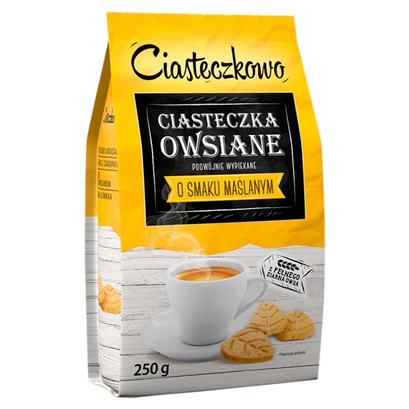 CIASTECZKOWO Ciasteczka Listeczki Owsiane Maślane