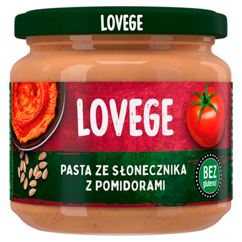 LOVEGE Pasta ze słonecznika z pomidorami bezglutenowa frisco.pl