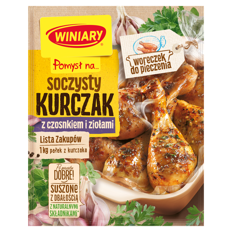 WINIARY Pomysł na Soczystego kurczaka z czosnkiem i ziołami + WORECZEK DO PIECZENIA frisco.pl
